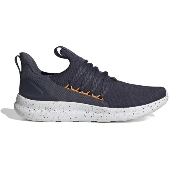 ⚡Adidas Men Ink/Shadow Navy/Crew Orange Imported Rubber Lite Racer Pull-On Shoes - Picture 3 of 7